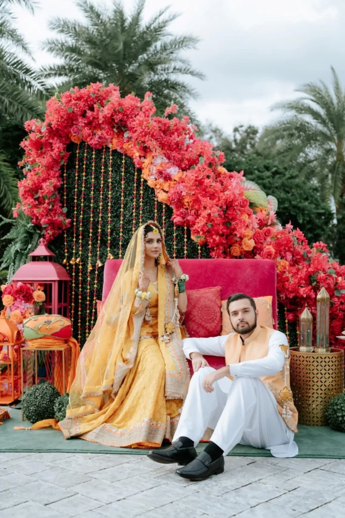 outdoor Mehndi ceremony in Orlando