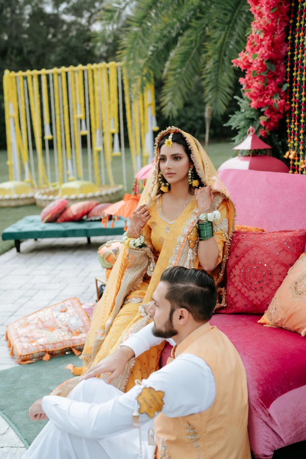 outdoor Mehndi ceremony in Orlando