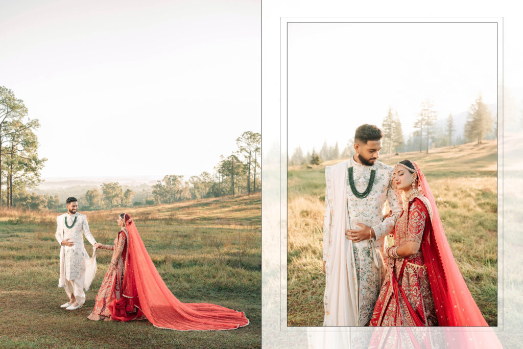 Mandap setup at Tampa backyard Indian wedding ceremony