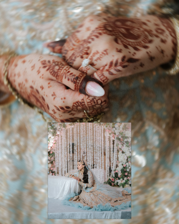Hanna & Nabeel’s Stunning Nikkah at Hilton Tampa Downtown 10 Hanna’s bridal henna and engagement ring, with the nikkah stage at Hilton Tampa Downtown